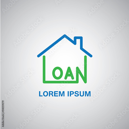 House and home financial loan logo