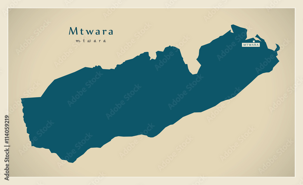Modern Map - Mtwara TZ
