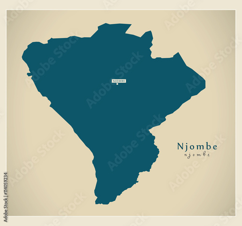 Modern Map - Njombe TZ