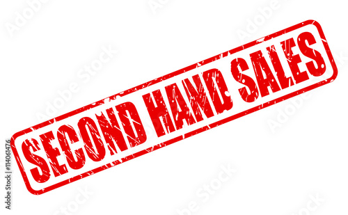 SECOND HAND SALES RED STAMP TEXT