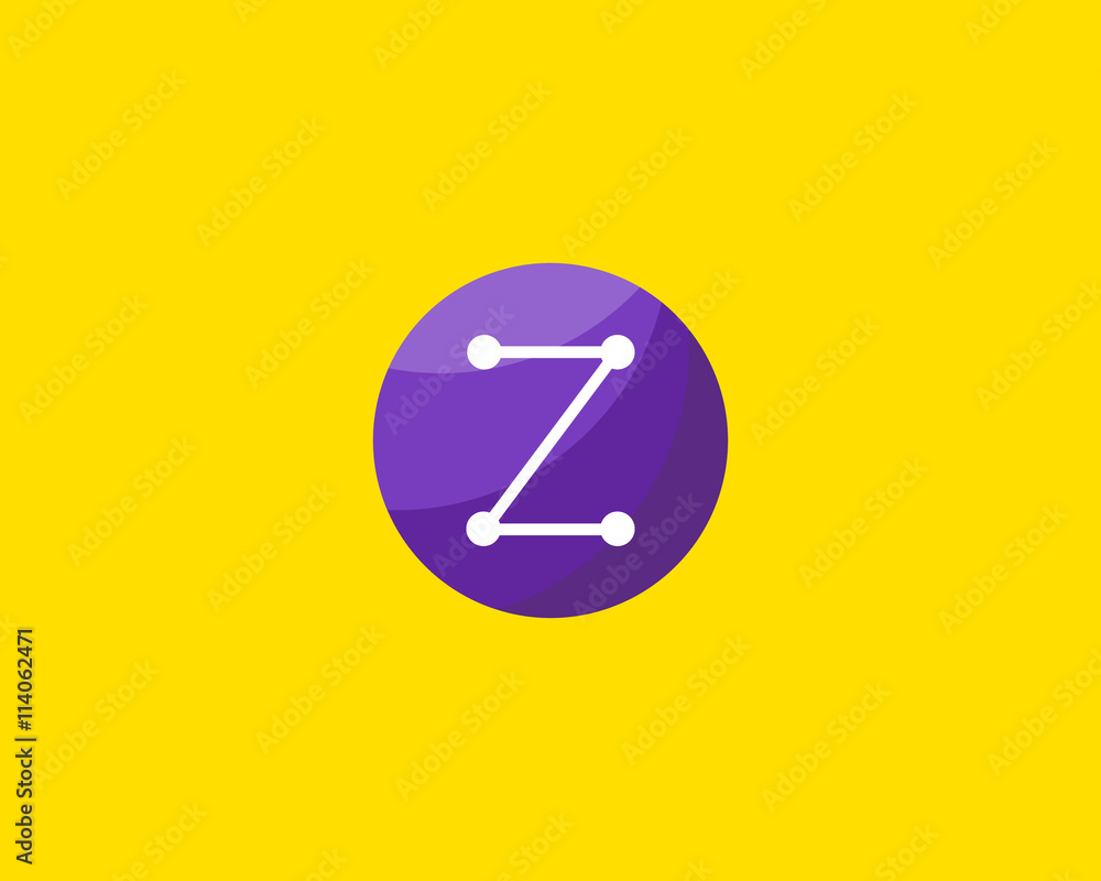 Abstract letter Z logo design template. Dot, line, color creative sign. Universal vector icon. Abstract letter Z logo design template. Dot, line, color creative sign. Universal vector icon.