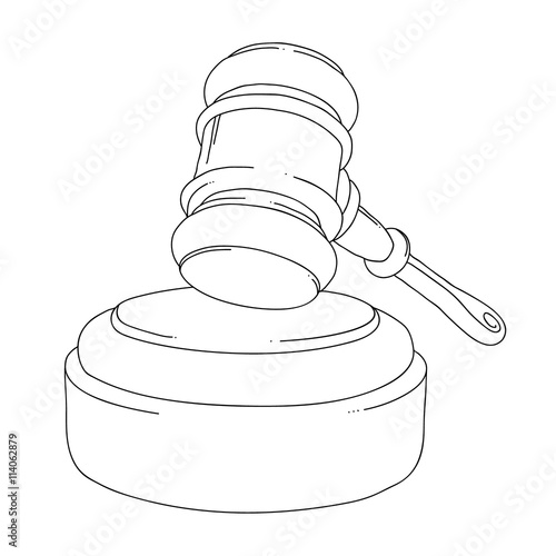 auction hammer outline