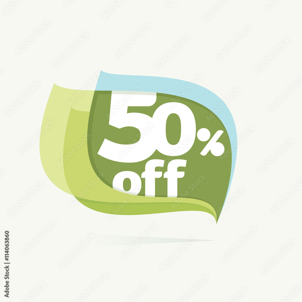 Sale logo in leaves or flags icon. Sale logo in leaves or flags icon.