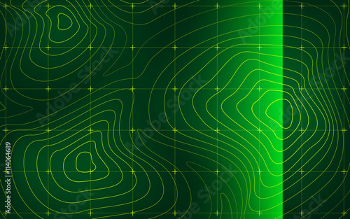 Mountain landscape radar screen