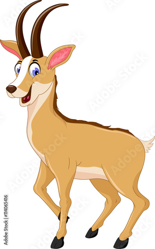 cute chamois cartoon smiling