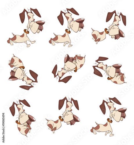 Cartoon Character Cute Hunting Dog for a Computer Game