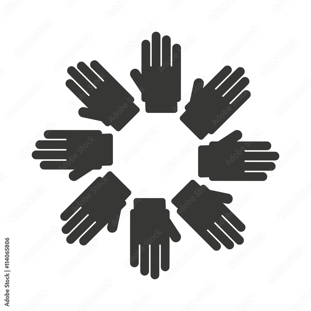 hands symbol diversity isolated icon design