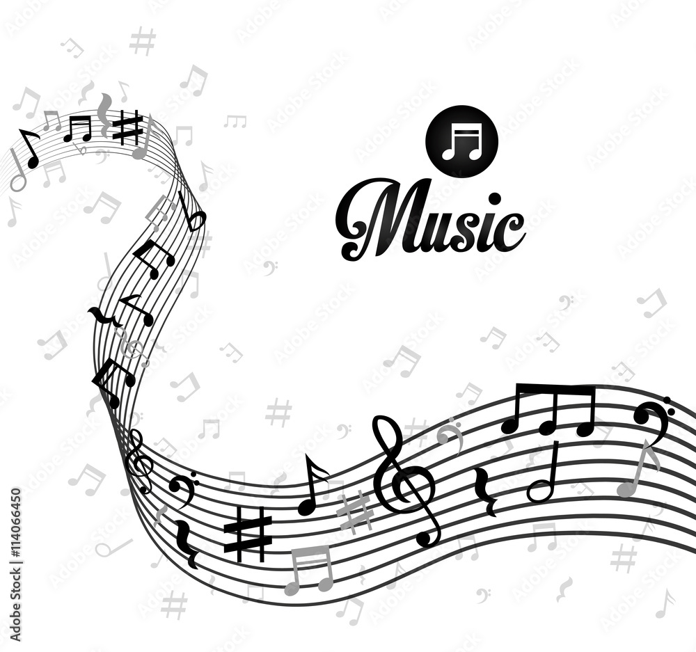 Music digital design. Music digital design.
