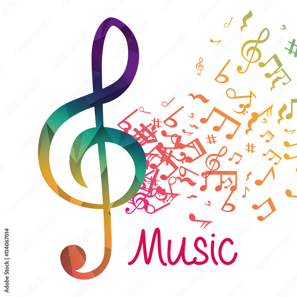 Naklejka premium Music digital design.