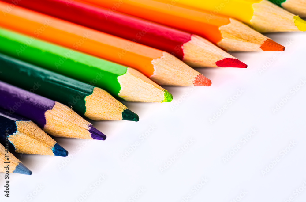 Obraz premium Abstract background from color pencils