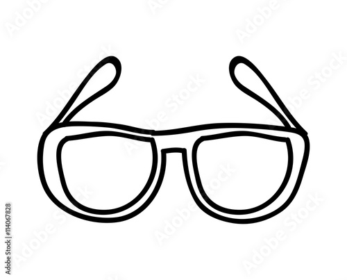 glasses  drawing isolated icon design