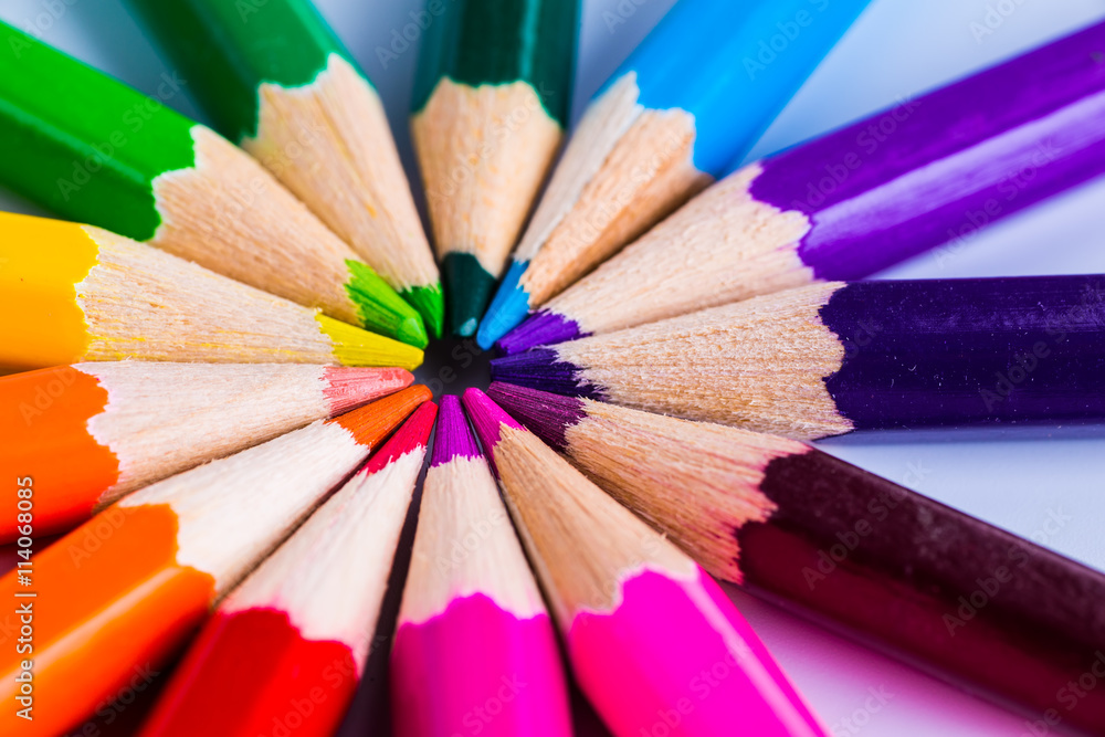 Abstract background from color pencils Abstract background from color pencils