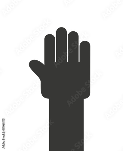 hand stop isolated icon design