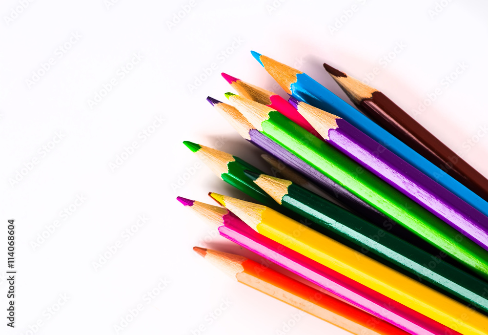 Fototapeta premium Abstract background from color pencils