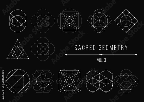 Sacred Geometry Bundle. Vector Illustration