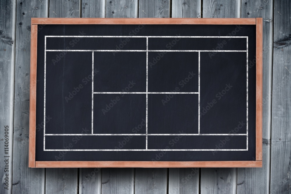 Composite image of sport field plan on a black background Composite image of sport field plan on a black background