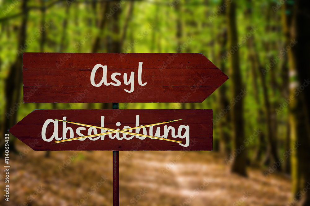 Schild 104 - Asyl