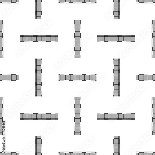 Retro Film Stripes Background Seamless Cinema Pattern
