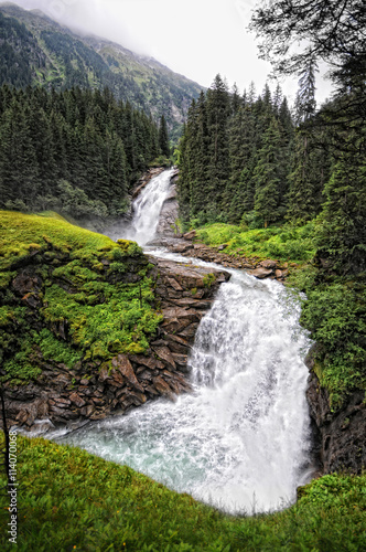 Krimml Waterfalls in  High Tauern National Park  Austria 