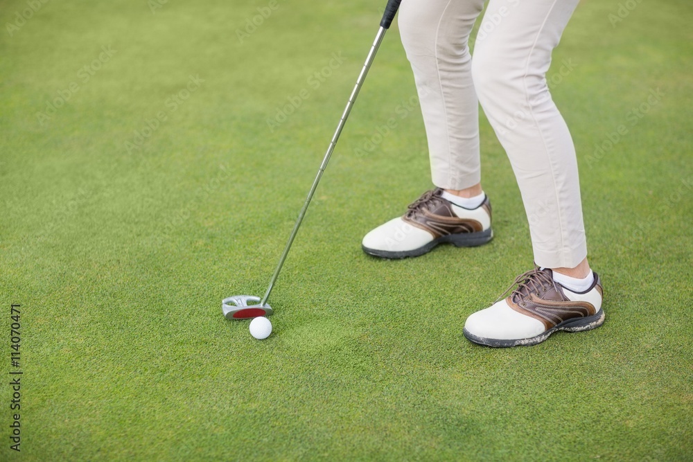 Obraz premium Low section of woman playing golf 