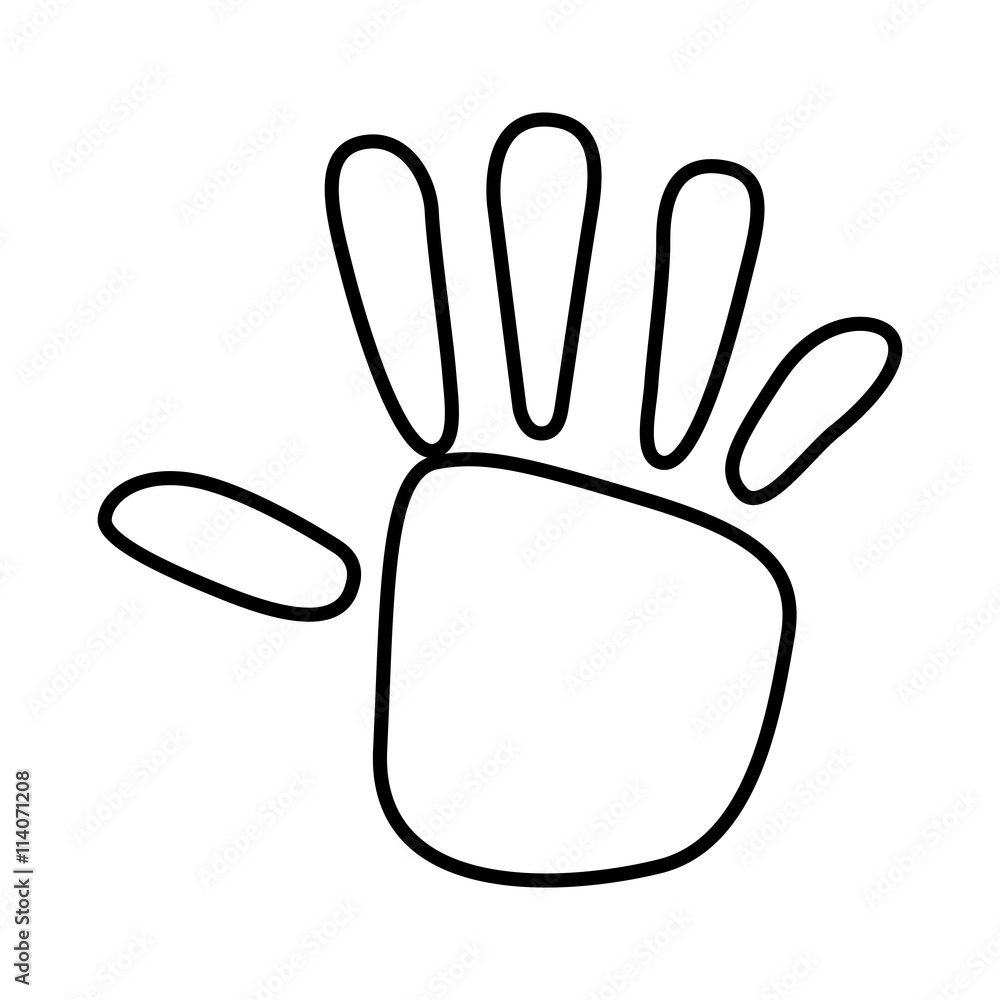 Obraz premium hand print isolated icon design
