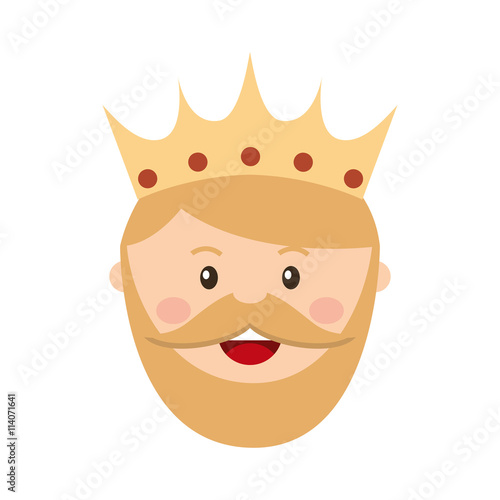 King wizard icon epiphany isolated design