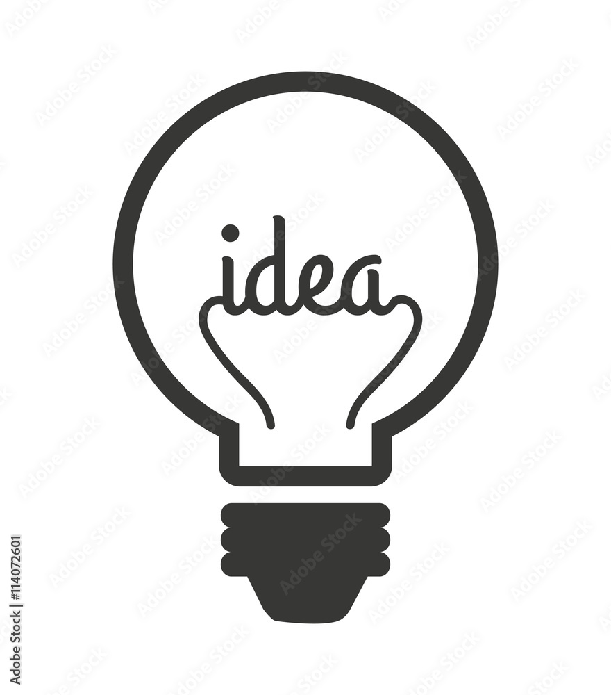 bulb isolated icon design