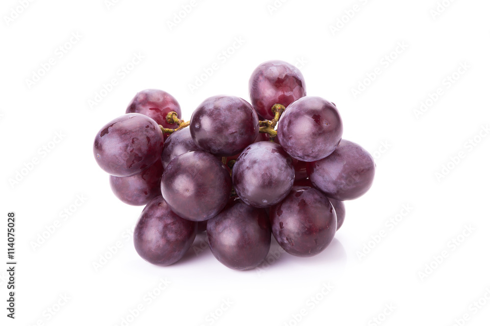 Bunch of red grapes Isolated on white background Bunch of red grapes Isolated on white background