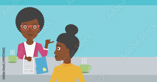 Woman during tv interview.