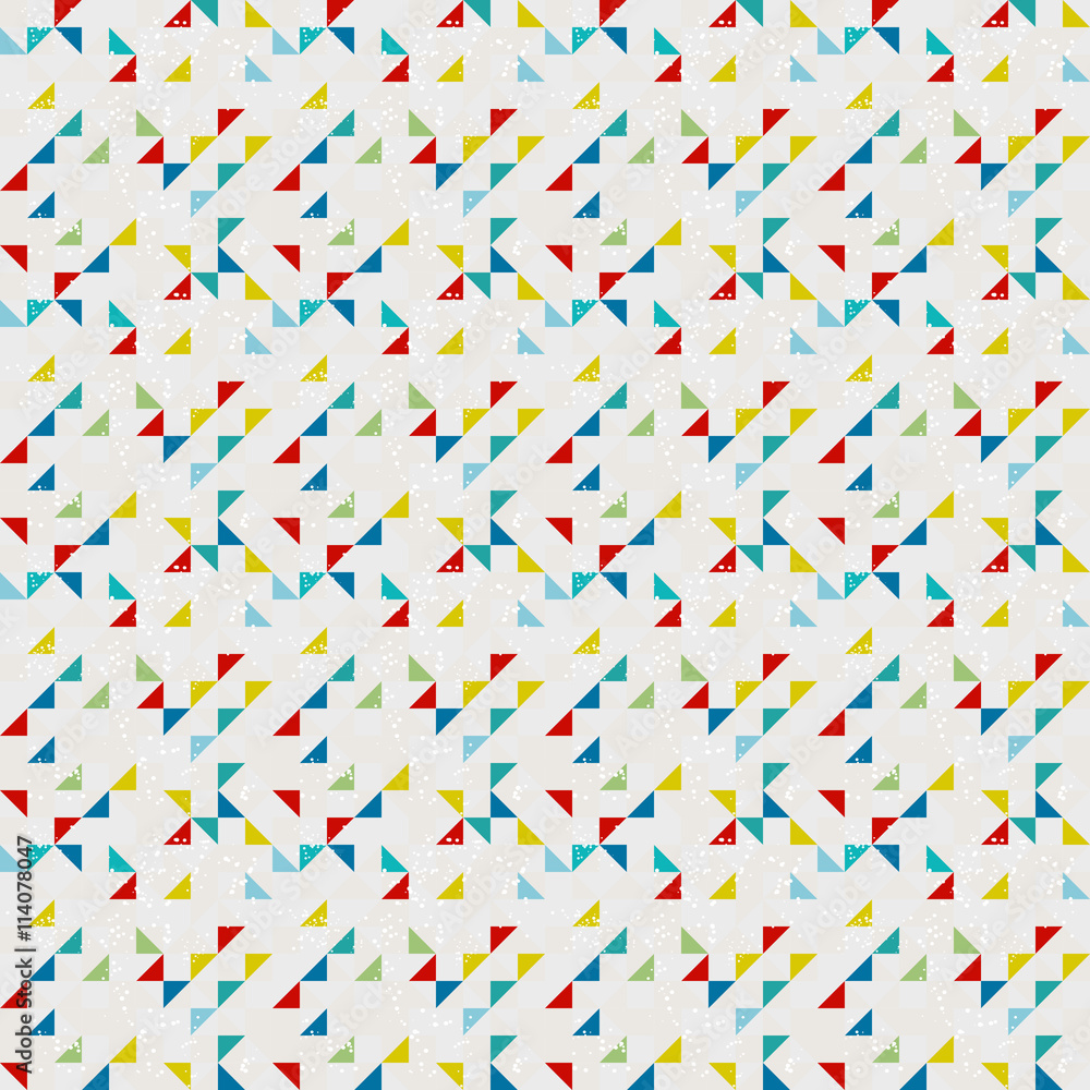 Retro polygonal seamless pattern