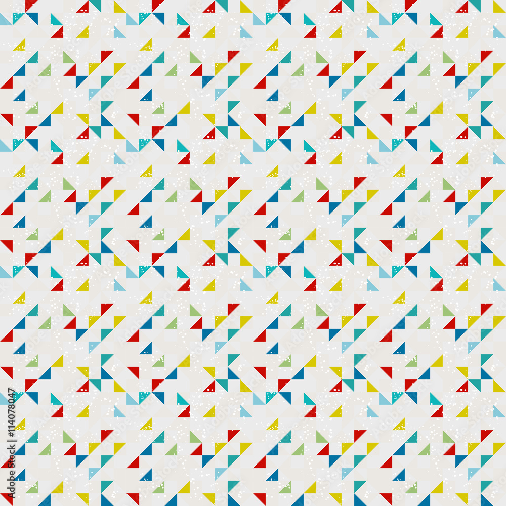 Retro polygonal seamless pattern