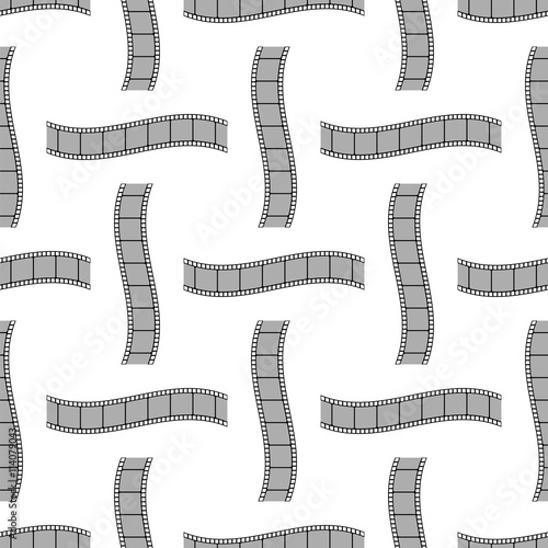 Retro Film Stripes Background Seamless Cinema Pattern