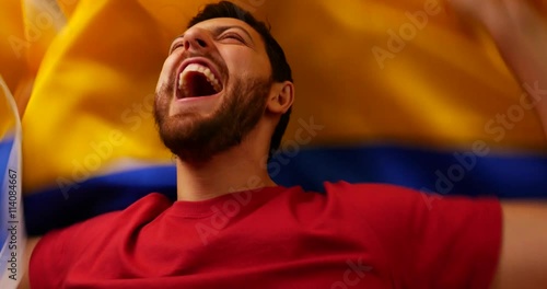Colombian Fan Celebrating