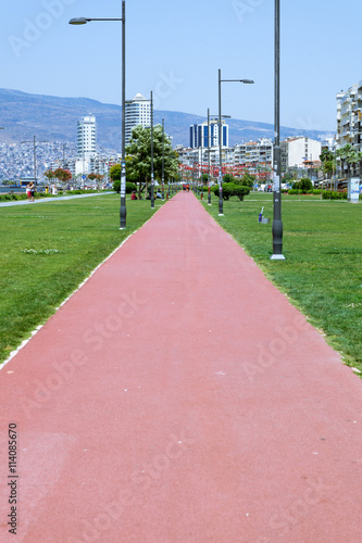 Promenade in a beautiful city park