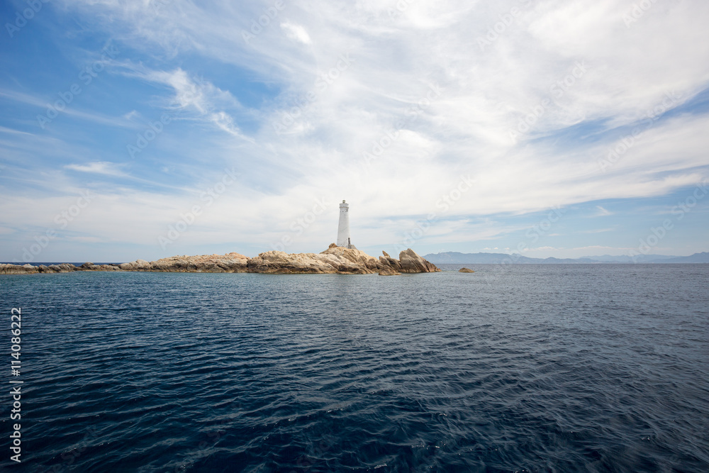 Lighthouse in Northern Sardinia (Maddalena and Caprera Range Fro