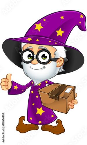 Old Wizard In Purple Character