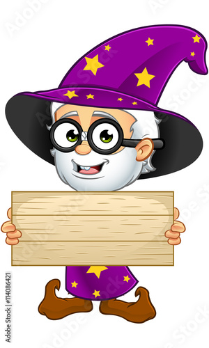 Old Wizard In Purple Character