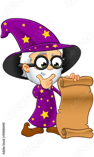 Old Wizard In Purple Character