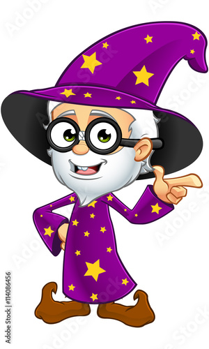 Old Wizard In Purple Character
