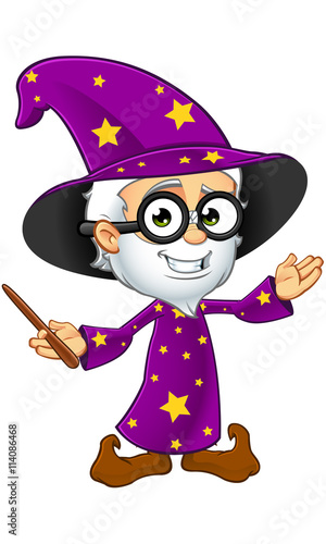 Old Wizard In Purple Character