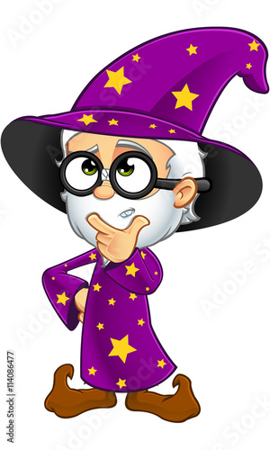 Old Wizard In Purple Character