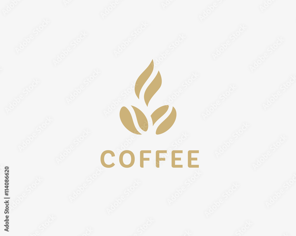 Hot coffee logo design. Vector illustration Hot coffee logo design. Vector illustration