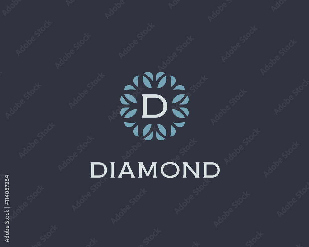 Premium monogram letter D initials logo. Universal symbol icon vector design. Luxury abc leaf logotype. Premium monogram letter D initials logo. Universal symbol icon vector design. Luxury abc leaf logotype.