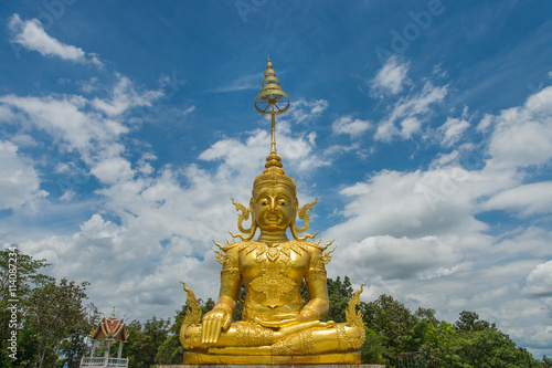 Golden statue of buddha in Wat Phra That Doi Saket  Chiang Mai 