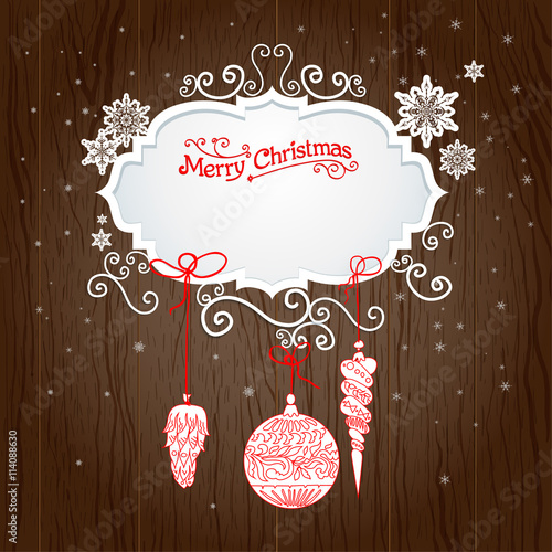 Holiday background with christmas decoration