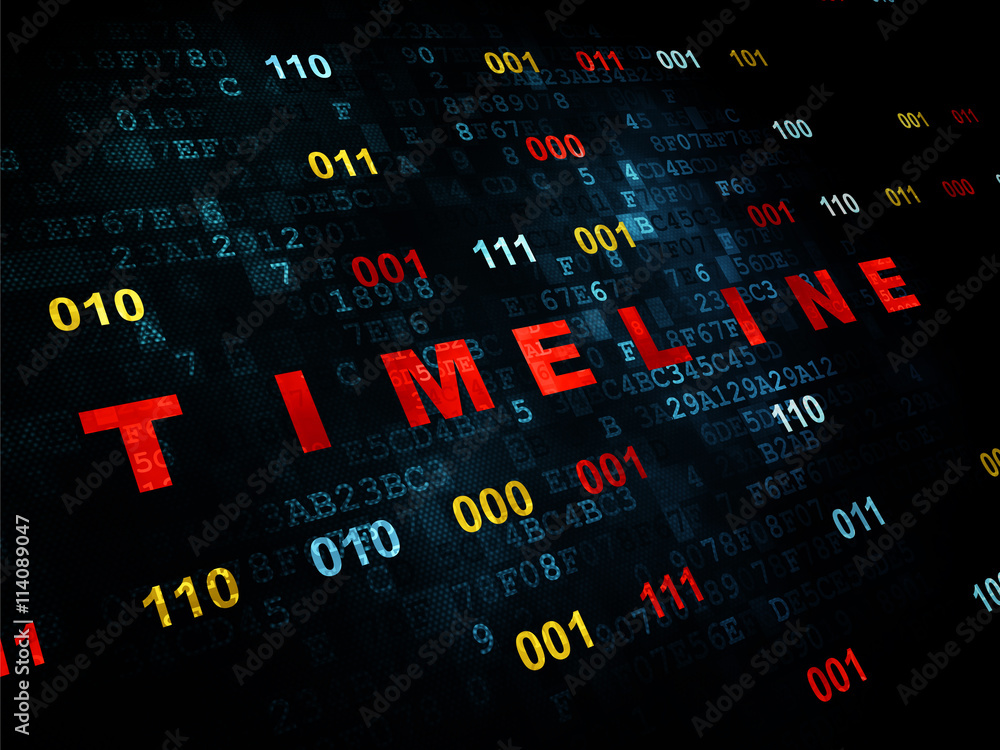 Timeline concept: Timeline on Digital background Timeline concept: Timeline on Digital background
