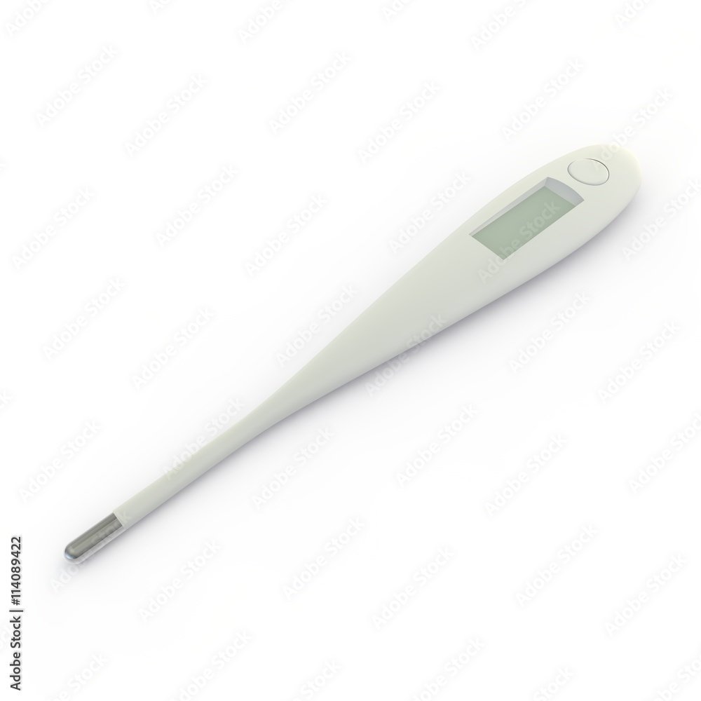 Digital thermometer off. Isolated white background Digital thermometer off. Isolated white background