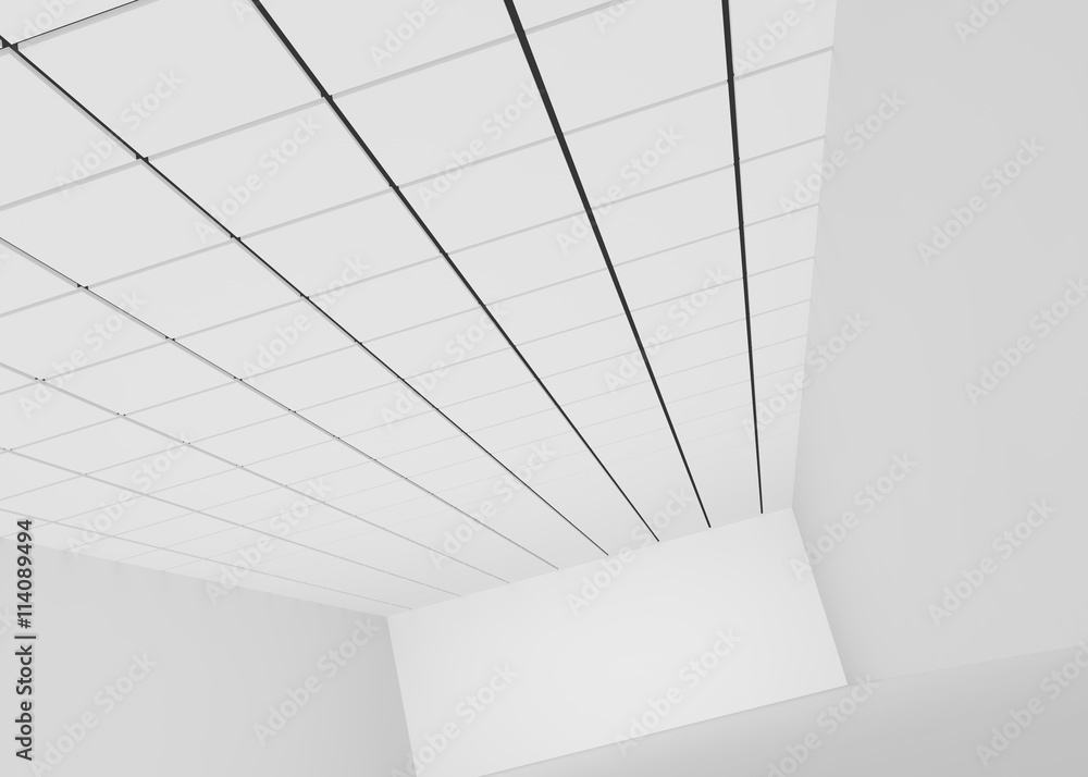 White empty room for a shop or office White empty room for a shop or office