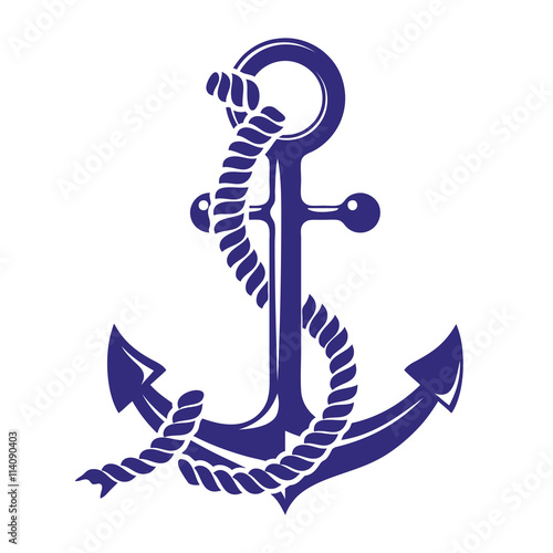 Anchor stenci symbolt vector illustration isolated on white background