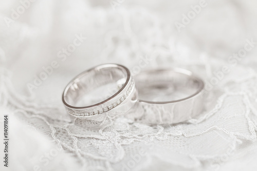 Closeup wedding rings